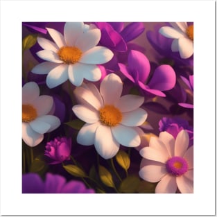 flowers pattern Posters and Art